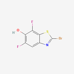 molecular formula C7H2BrF2NOS B2439544 2-Bromo-5,7-difluoro-1,3-benzothiazol-6-ol CAS No. 1629896-97-4