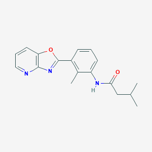 molecular formula C18H19N3O2 B243955 3-methyl-N-(2-methyl-3-[1,3]oxazolo[4,5-b]pyridin-2-ylphenyl)butanamide 