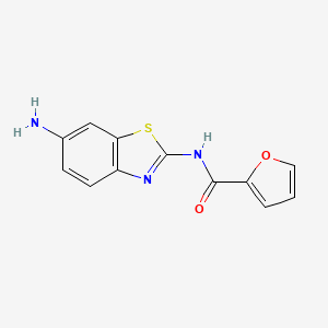 molecular formula C12H9N3O2S B2439552 N-(6-amino-1,3-benzothiazol-2-yl)furan-2-carboxamide CAS No. 517902-22-6
