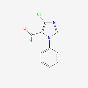 molecular formula C10H7ClN2O B2439554 1-Phenyl-4-chloro-1h-imidazole-5-carbaldehyde CAS No. 1181491-60-0