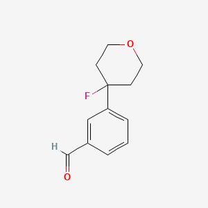 3-(4-fluoro-tetrahydro-2H-pyran-4-yl)benzaldehyde