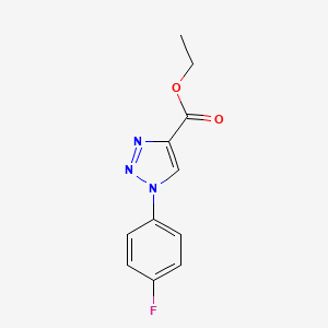 molecular formula C11H10FN3O2 B2439571 ethyl 1-(4-fluorophenyl)-1H-1,2,3-triazole-4-carboxylate CAS No. 214541-33-0