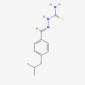 molecular formula C12H17N3S B2439583 [(E)-{[4-(2-甲基丙基)苯基]亚甲基}氨基]硫脲 CAS No. 914636-45-6