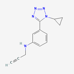 molecular formula C13H13N5 B2439586 3-(1-cyclopropyl-1H-1,2,3,4-tetrazol-5-yl)-N-(prop-2-yn-1-yl)aniline CAS No. 1384803-56-8