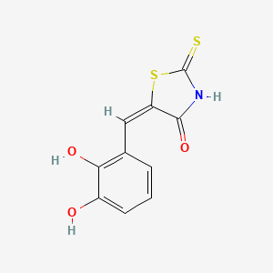 (5E)-5-(2,3-dihydroxybenzylidene)-2-mercapto-1,3-thiazol-4(5H)-one