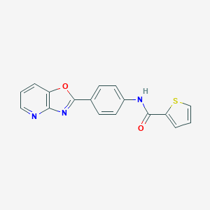 molecular formula C17H11N3O2S B243959 N-[4-([1,3]oxazolo[4,5-b]pyridin-2-yl)phenyl]thiophene-2-carboxamide 