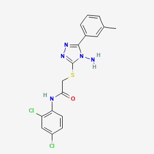 molecular formula C17H15Cl2N5OS B2439595 2-{[4-氨基-5-(3-甲基苯基)-4H-1,2,4-三唑-3-基]硫代}-N-(2,4-二氯苯基)乙酰胺 CAS No. 713095-95-5