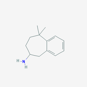 molecular formula C13H19N B2439598 9,9-二甲基-5,6,7,8-四氢苯并[7]茚-6-胺 CAS No. 2166682-77-3