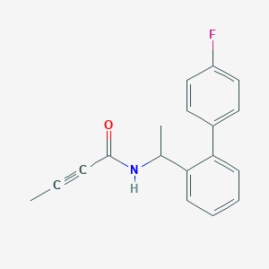 molecular formula C18H16FNO B2439602 N-[1-[2-(4-Fluorophenyl)phenyl]ethyl]but-2-ynamide CAS No. 2411319-12-3