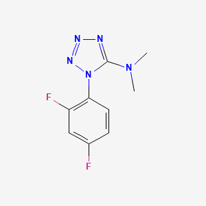 molecular formula C9H9F2N5 B2439603 N-[1-(2,4-difluorophenyl)-1H-1,2,3,4-tetraazol-5-yl]-N,N-dimethylamine CAS No. 338417-23-5