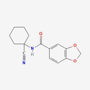 molecular formula C15H16N2O3 B2439605 N-(1-cyanocyclohexyl)-2H-1,3-benzodioxole-5-carboxamide CAS No. 1240687-23-3