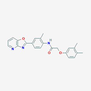 molecular formula C23H21N3O3 B243961 2-(3,4-dimethylphenoxy)-N-[2-methyl-4-([1,3]oxazolo[4,5-b]pyridin-2-yl)phenyl]acetamide 