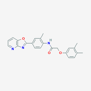 2-(3,4-dimethylphenoxy)-N-[2-methyl-4-([1,3]oxazolo[4,5-b]pyridin-2-yl)phenyl]acetamide