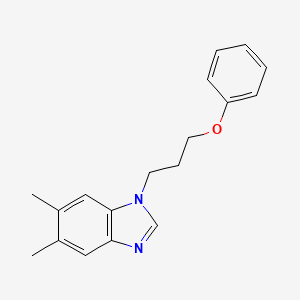 molecular formula C18H20N2O B2439611 5,6-Dimethyl-1-(3-phenoxypropyl)benzimidazole CAS No. 637745-31-4