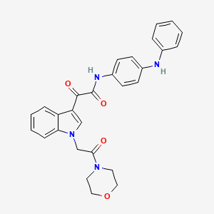 molecular formula C28H26N4O4 B2439613 2-(1-(2-morpholino-2-oxoethyl)-1H-indol-3-yl)-2-oxo-N-(4-(phenylamino)phenyl)acetamide CAS No. 872857-65-3