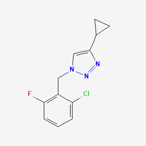 molecular formula C12H11ClFN3 B2439623 1-(2-chloro-6-fluorobenzyl)-4-cyclopropyl-1H-1,2,3-triazole CAS No. 2176201-56-0