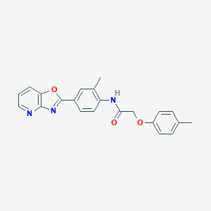 molecular formula C22H19N3O3 B243963 N-(2-methyl-4-[1,3]oxazolo[4,5-b]pyridin-2-ylphenyl)-2-(4-methylphenoxy)acetamide 