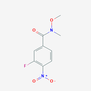 molecular formula C9H9FN2O4 B2439643 3-Fluoro-N-methoxy-N-methyl-4-nitrobenzamide CAS No. 863604-64-2