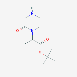 molecular formula C11H20N2O3 B2439646 Tert-butyl 2-(2-oxopiperazin-1-yl)propanoate CAS No. 2148586-56-3