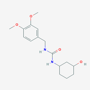 molecular formula C16H24N2O4 B2439649 1-(3,4-二甲氧基苄基)-3-(3-羟基环己基)脲 CAS No. 1396887-13-0
