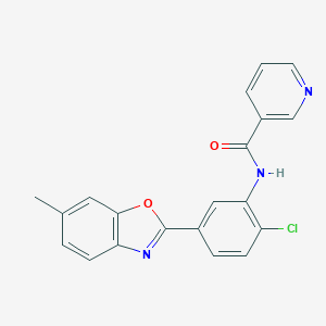 N-[2-chloro-5-(6-methyl-1,3-benzoxazol-2-yl)phenyl]nicotinamide
