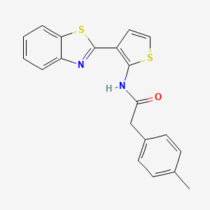 molecular formula C20H16N2OS2 B2439651 N-(3-(苯并[d]噻唑-2-基)噻吩-2-基)-2-(对甲苯基)乙酰胺 CAS No. 922487-12-5