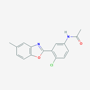 molecular formula C16H13ClN2O2 B243966 N-[4-chloro-3-(5-methyl-1,3-benzoxazol-2-yl)phenyl]acetamide 