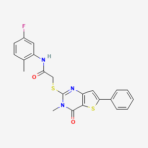 molecular formula C22H18FN3O2S2 B2439673 N-(4-氯苯基)-3-喹啉-3-基苯甲酰胺 CAS No. 1105252-47-8
