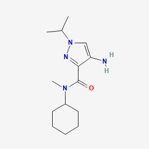 molecular formula C14H24N4O B2439676 4-Amino-N-cyclohexyl-1-isopropyl-N-methyl-1H-pyrazole-3-carboxamide CAS No. 2101199-53-3