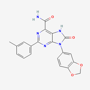 molecular formula C20H15N5O4 B2439679 9-(1,3-benzodioxol-5-yl)-2-(3-methylphenyl)-8-oxo-7H-purine-6-carboxamide CAS No. 898422-72-5