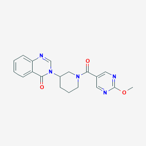 molecular formula C19H19N5O3 B2439682 3-(1-(2-甲氧基嘧啶-5-羰基)哌啶-3-基)喹唑啉-4(3H)-酮 CAS No. 2034462-97-8