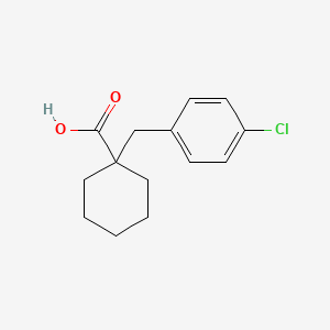 1-[(4-Chlorophenyl)methyl]cyclohexane-1-carboxylic acid
