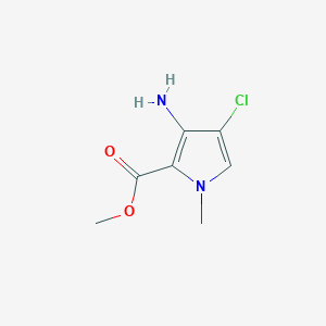 molecular formula C7H9ClN2O2 B2439700 Methyl 3-amino-4-chloro-1-methylpyrrole-2-carboxylate CAS No. 2248316-14-3