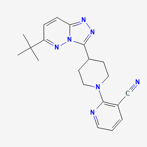 2-(4-{6-Tert-butyl-[1,2,4]triazolo[4,3-b]pyridazin-3-yl}piperidin-1-yl)pyridine-3-carbonitrile