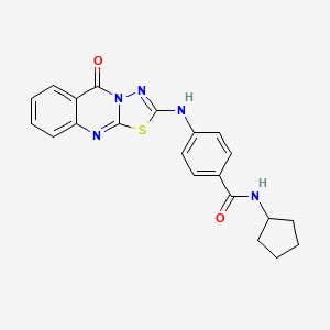 N-cyclopentyl-4-((5-oxo-5H-[1,3,4]thiadiazolo[2,3-b]quinazolin-2-yl)amino)benzamide