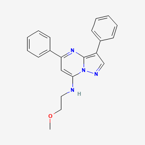 N-(2-methoxyethyl)-3,5-diphenylpyrazolo[1,5-a]pyrimidin-7-amine