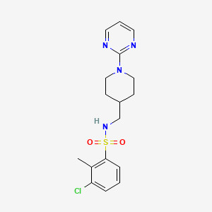 3-chloro-2-methyl-N-((1-(pyrimidin-2-yl)piperidin-4-yl)methyl)benzenesulfonamide