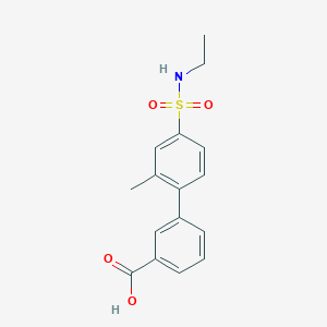 3-[4-(Ethylsulfamoyl)-2-methylphenyl]benzoic acid