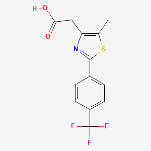 2-{5-Methyl-2-[4-(trifluoromethyl)phenyl]-1,3-thiazol-4-yl}acetic acid