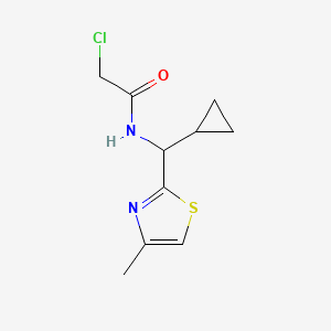 2-Chloro-N-[cyclopropyl-(4-methyl-1,3-thiazol-2-yl)methyl]acetamide