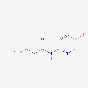 molecular formula C10H13IN2O B243973 N-(5-iodopyridin-2-yl)pentanamide 