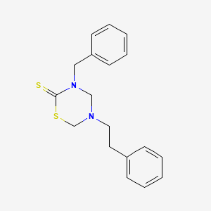 molecular formula C18H20N2S2 B2439735 3-苄基-5-苯乙基-1,3,5-噻二嗪烷-2-硫酮 CAS No. 154200-54-1
