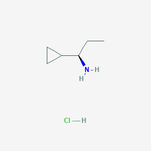 molecular formula C6H14ClN B2439748 (R)-1-Cyclopropylpropan-1-amine hydrochloride CAS No. 677742-41-5