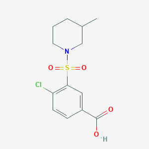 molecular formula C13H16ClNO4S B2439749 4-Chloro-3-(3-methyl-piperidine-1-sulfonyl)-benzoic acid CAS No. 721418-04-8
