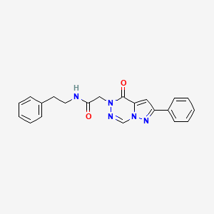 2-(4-oxo-2-phenylpyrazolo[1,5-d][1,2,4]triazin-5(4H)-yl)-N-(2-phenylethyl)acetamide
