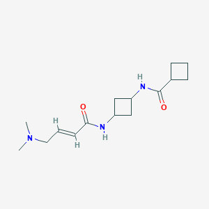 molecular formula C15H25N3O2 B2439759 N-[3-[[(E)-4-(Dimethylamino)but-2-enoyl]amino]cyclobutyl]cyclobutanecarboxamide CAS No. 2411329-57-0