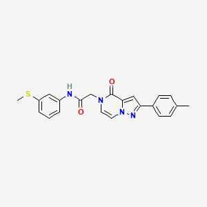 molecular formula C22H20N4O2S B2439766 N-(3-(methylthio)phenyl)-2-(4-oxo-2-(p-tolyl)pyrazolo[1,5-a]pyrazin-5(4H)-yl)acetamide CAS No. 941894-58-2