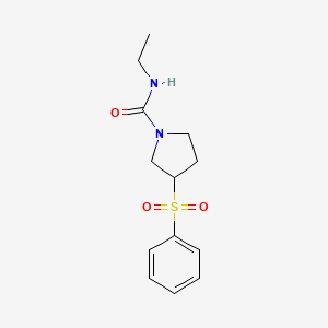 N-ethyl-3-(phenylsulfonyl)pyrrolidine-1-carboxamide