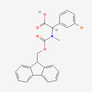 molecular formula C24H20BrNO4 B2439780 2-(3-Bromophenyl)-2-[9H-fluoren-9-ylmethoxycarbonyl(methyl)amino]acetic acid CAS No. 1700076-81-8