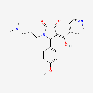 1-(3-(dimethylamino)propyl)-3-hydroxy-4-isonicotinoyl-5-(4-methoxyphenyl)-1H-pyrrol-2(5H)-one